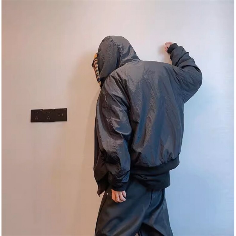 WT110-P120仿兔毛虎纹连帽两面穿复古百搭厚外套男冬季宽松棉衣,男装棉衣,星座1501-3