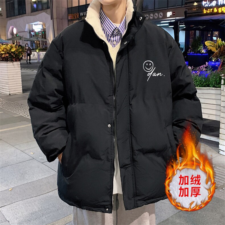 ！2023秋冬笑脸印花棉衣男保暖时尚棉服外套MY102特P78,男装棉衣,电商B220
