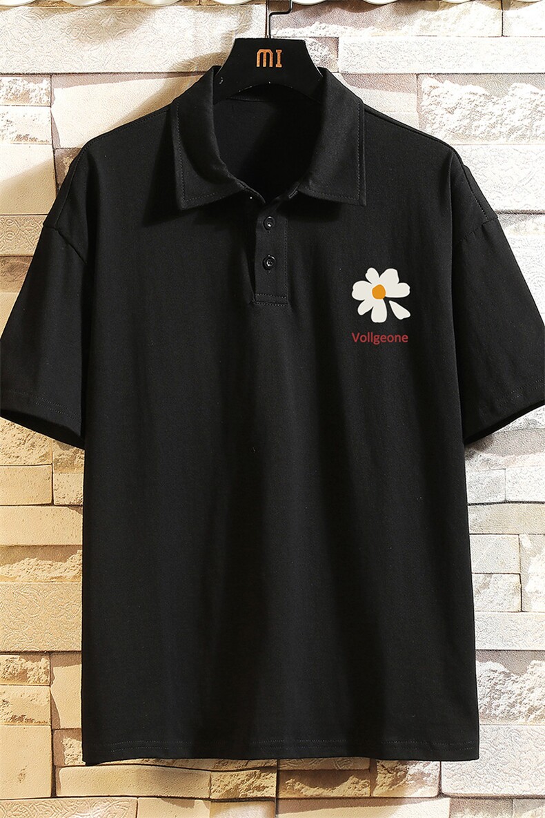 PL29059-P35翻领短袖polo衫男大码宽松半袖t恤男砖墙挂拍,男装Polo衫,电商A040A