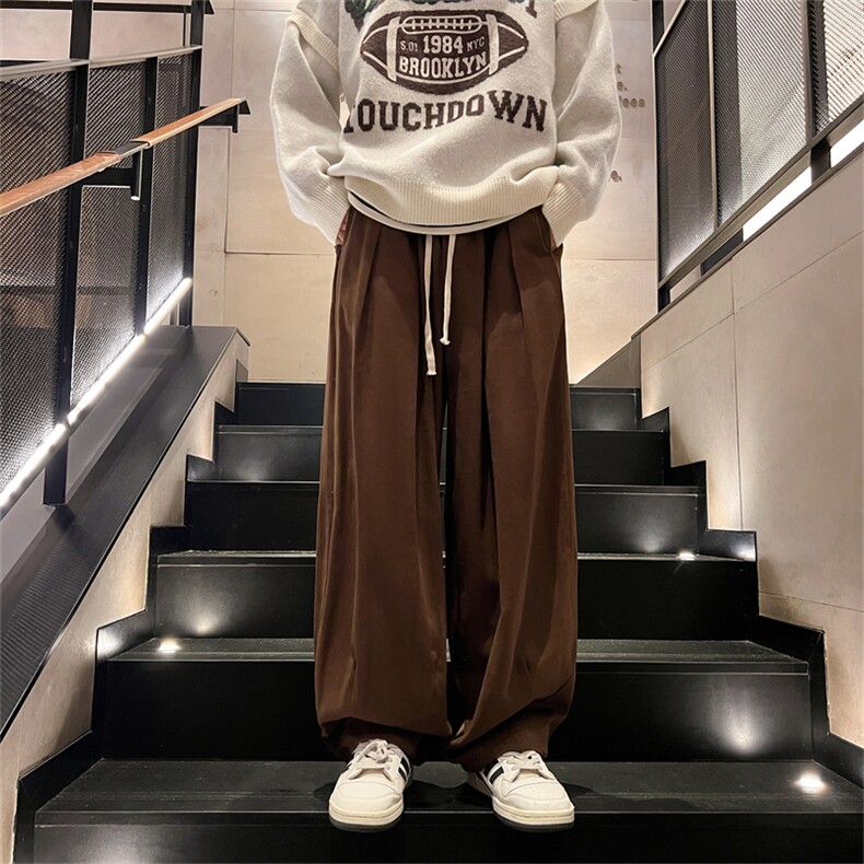 K903-P50 控68 棉 春季新款日系纯色宽松大码休闲裤男灯笼裤图片