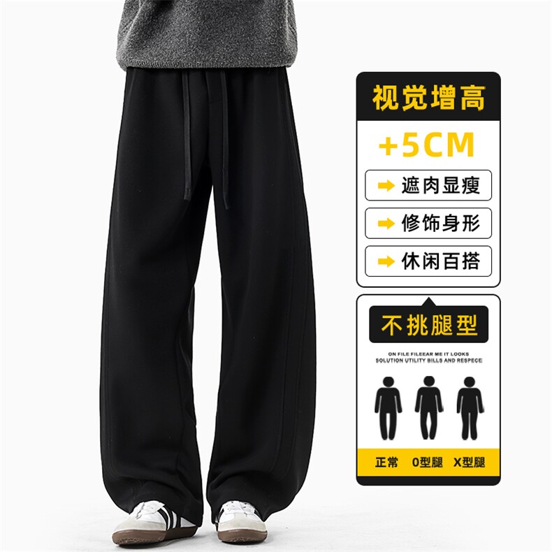 美式风针织休闲裤男春季弯刀长裤宽松复古拼接运动裤Z2623-P50,女装休闲裤,星座509