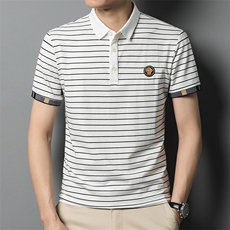 POLO衫男上衣半袖男衣服男士体恤衫休闲翻领爸爸短袖男SW507-P65，男装Polo衫，星座1105-3