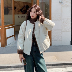 格子拼接轻薄款羽绒棉服女秋冬小棉衣韩系爆款夹棉外套棉袄流行,女装棉衣/棉服,慧尚2-185,浙宝-网红风 格子拼接轻薄款羽绒棉服女秋冬小棉衣韩系爆款夹棉外套棉袄流行,女装棉衣/棉服,慧尚2-185,浙宝-网红风