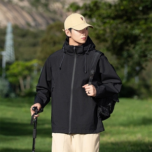 户外冲锋衣2025新款男女单层春秋季防风防水运动夹克外套8587-P50图片