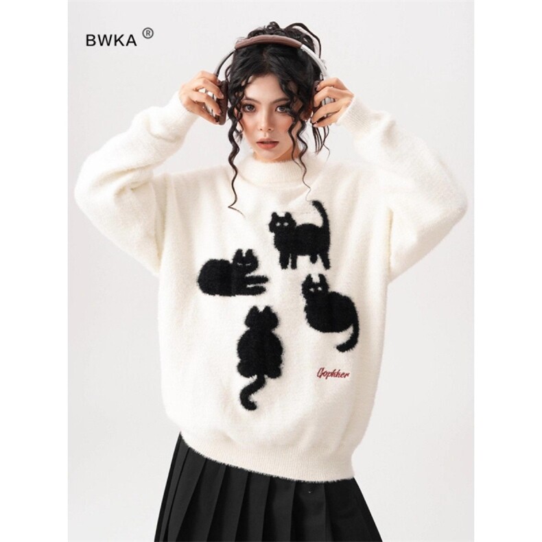 网图M9088-特P50马海毛毛衣女男秋冬季潮牌宽，男装针织衫/毛衣，电商D310B