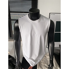 2026夏季新款港风纯棉230g无袖背心T恤男DT6298特P14建议零售价38，男装背心/马甲，电商A001