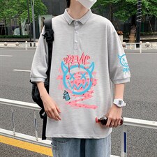 PL57178-P35翻领短袖polo衫男大码胖子半袖t恤男有领保罗衫模特,夏季爆款女童短裤穿搭图片