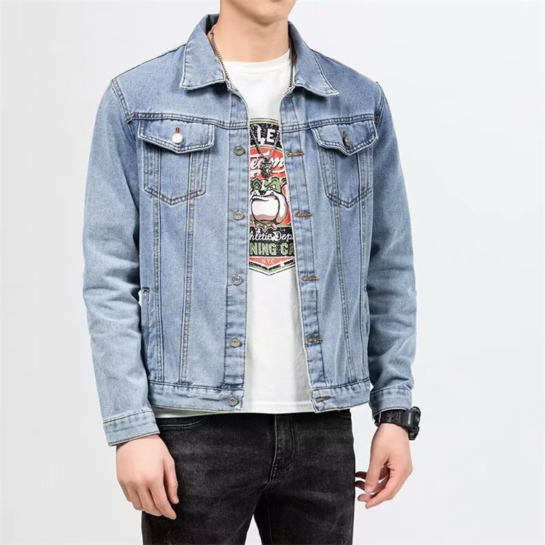 1506A/GY80450/P44百搭网红小外套刺绣翻领男夹克图片