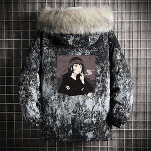 MC49122-P135 日系潮衣男大码派克服男工装服外套袄 网格图片