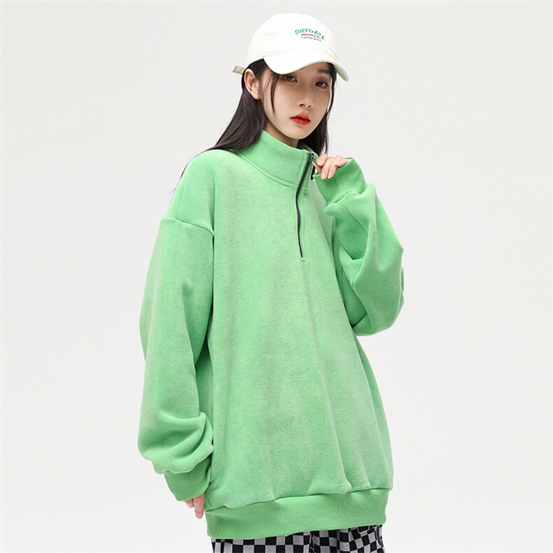 奥粒绒外套基础纯色休闲百搭立领套头卫衣男女同款EY3661-P80,女装短外套,电商B306