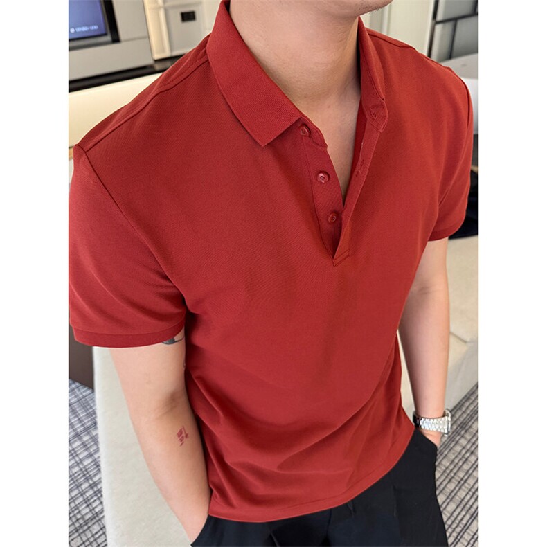 7A抑菌220克丝光珠地高品质常年主推短袖T恤翻领Polo衫T0257,男装Polo衫,电商D342