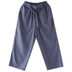 牛仔宽松休闲个性纯色简约都市竖条九分裤2025年夏季直筒裤子棉图片