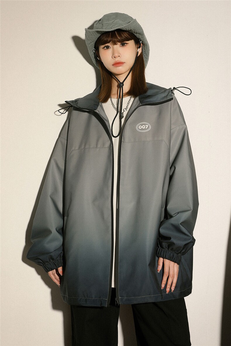 中性风山系防水冲锋衣渐变色夹克女聚酯纤维JK77087P85控128,男装夹克,星座227-7
