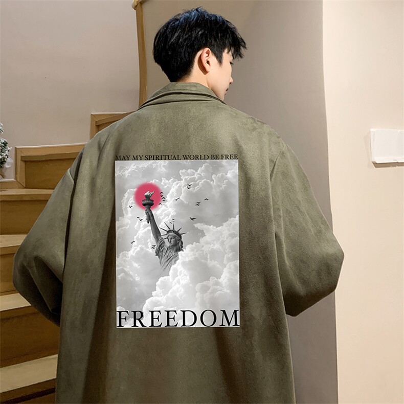 麂皮绒夹克男大码立领褂子外套JK85326-P68加绒款-P78,男装夹克,电商A040
