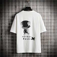 【】A003-HT1052-P30夏装新款卡通印花时尚T恤网格挂拍，男装T恤，电商A003