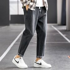 九分牛仔裤男秋季ns潮牌直筒宽松韩版潮流百搭休闲长裤902，男装牛仔裤，电商A318