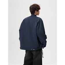 26春装高品质老钱风立领夹克外套男女美式潮牌拉链工装风宽松上衣，男装夹克，电商A486