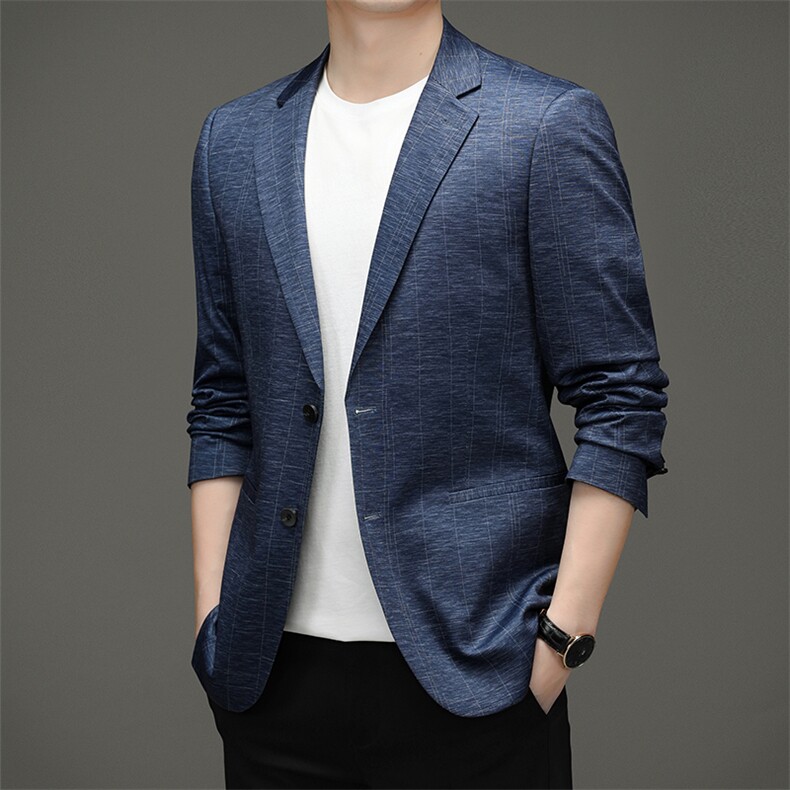 秋季新款西装男西服简约外套西服商务休闲小西装单西图片