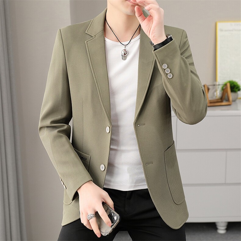 X815-P1152025休闲西服男士春秋款针织时尚潮流中青年单西，男装西服，星座507A（原星座306B-2）