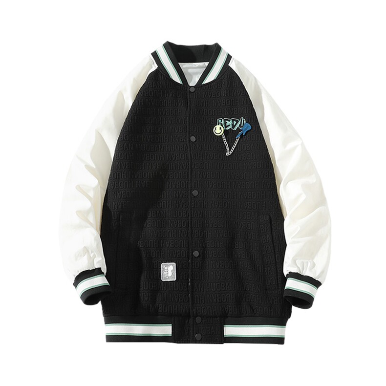 2023秋装新款男女同款棒球服韩版胸针刺绣运动夹克外套8013-P95,男装夹克,电商A441-1