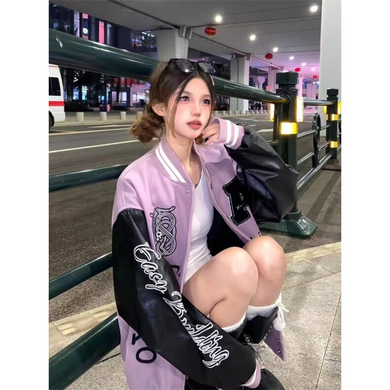 1506-1/JM2141/P64复古高街重工刺绣棒球服男女春秋季宽松潮牌百,女装职业装,星座1506-1