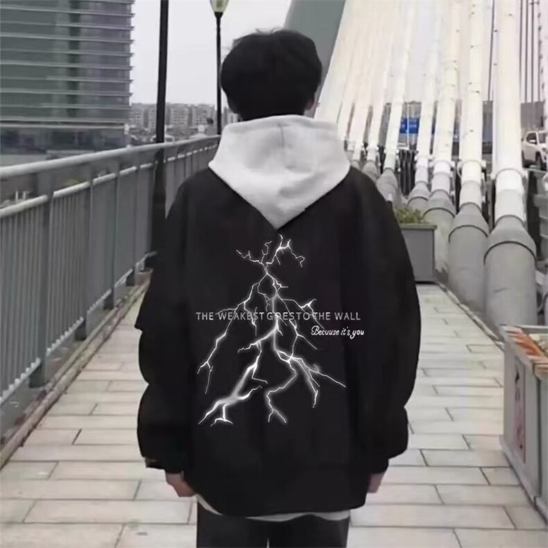 1506A/GB80/P40.9美式纯色夹克棒球服男春秋潮流情侣新款外套图片