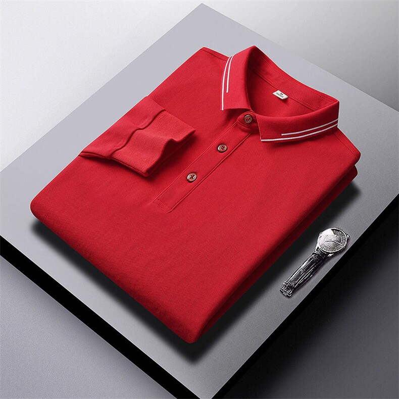 春季新款男士长袖t恤翻领上衣简单款休闲免烫POLO衫PL8898-特P45,男装T恤,星座610（原A335）