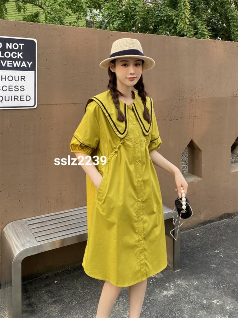 休闲时尚韩版连衣裙、不挑人穿搭随意。，女装连衣裙，时尚靓姿