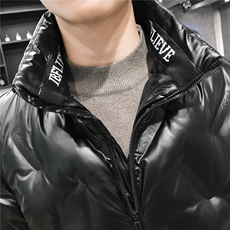 2020男士冬季亮面短款立领羽绒棉服帅气修身棉袄4002-MY8015，男装棉衣，星座1018