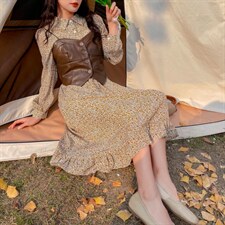 皮马甲两件套，女装马甲，安玖拉