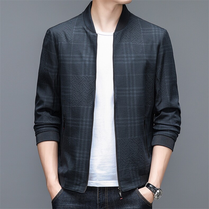 BJ22344钱塘2020-2中年男士春秋商务休闲简约百搭夹克外套P62图片