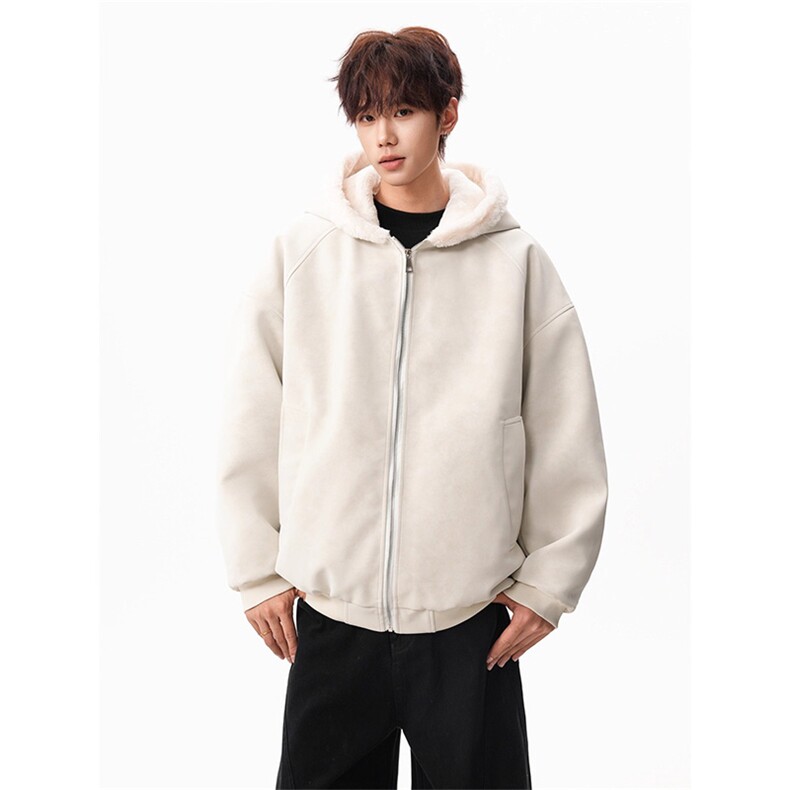 现货高品质美式高街冬季重磅座山雕大毛毛领pu皮棉衣男女加厚外套，男装皮衣，电商A486