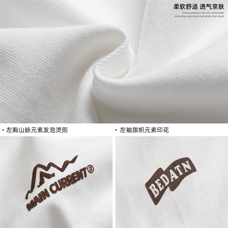 日潮全棉短袖T恤户外重磅质感发泡烫图体恤衫K1725-P35控59,男装T恤,电商A362