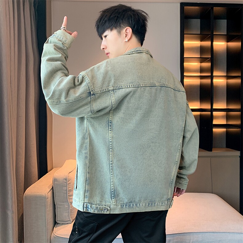 嗨派牛仔-S611款宽松净版夹克可2开唯品直播高质现货30万工厂直销,男装夹克,星座910