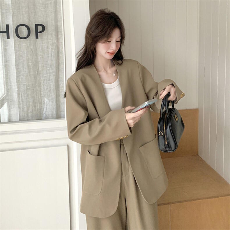 新品2026套装两件套买家秀小西装+阔腿裤2C116-2511-P165-K248,女装套装/套裙,2C116