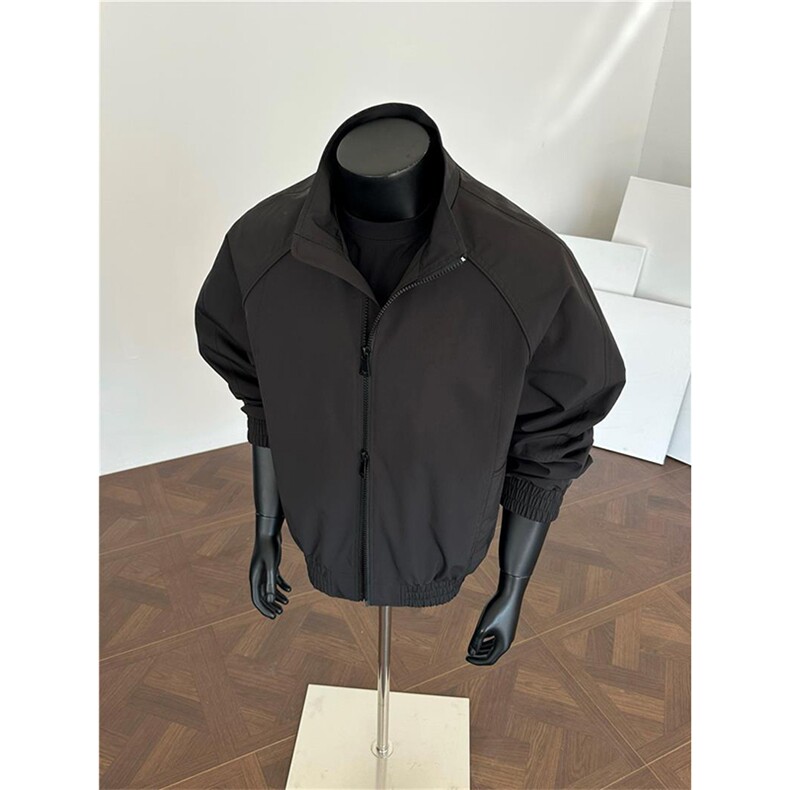 高品质春装新款老钱风美式高街解构立领棒球服飞行夹克休闲外套潮,男装夹克,电商A486-1