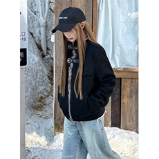羊羔毛外套棉服男女冬季加绒加厚保暖立领棉衣夹克M6056，男装夹克，星座1116A（原606A-3）