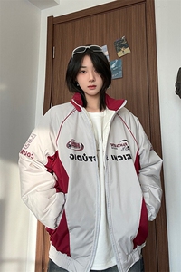 现货 港风美式字母印花立领保暖棉服男女潮 XZ213-MF08-P128控168图片