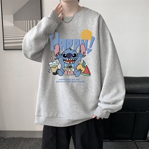 圆领卫衣男大码加厚加绒长袖t恤男S6077-P28 加绒款-P33图片
