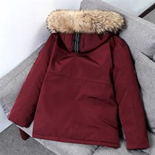 档口现货连帽带毛领时尚韩版宽松学生大码情侣外套羽绒服图片