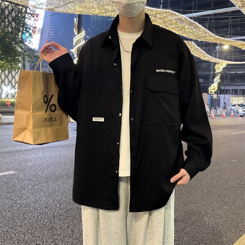 长袖衬衫男春季新款外套日系衬衣S2248P40,男装衬衫,星座1116-2