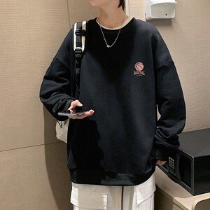 S6237-P28秋季圆领卫衣男大码韩版宽松长袖外套,男装卫衣,电商A040