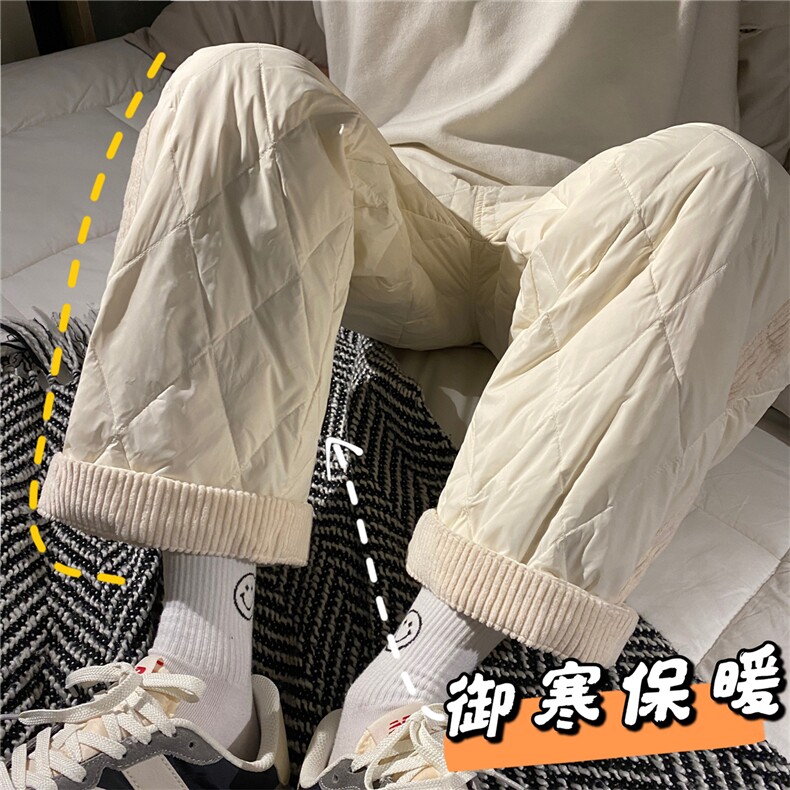 A165-K7941-P65控78现货~羽绒棉裤~加厚保暖御寒防风休闲暖暖裤图片