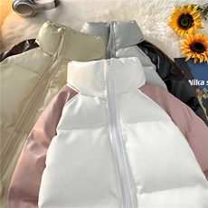 毛毯平铺拼接撞色面包服时尚立领保暖皮棉服A247-MY520特批85，男装棉衣，电商A247