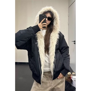 有货 冬季美式座山雕棉服外套男女连帽工装加厚棉衣M61044-p142图片