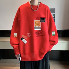 半高领毛衣男士大码针织衫男毛线衣男M18121-P45加绒款-P65，男装针织衫/毛衣，电商A040
