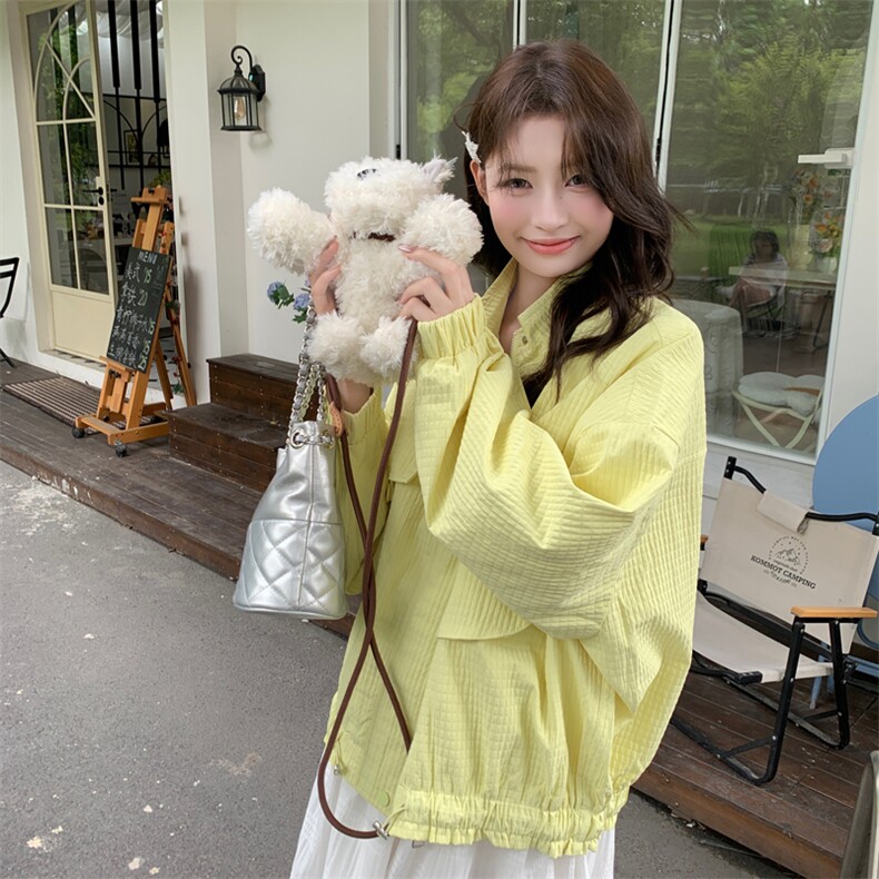 【档口现货】2024女装秋装新款黄色风衣短外套266-p125-k178,女装短外套,多米2-075