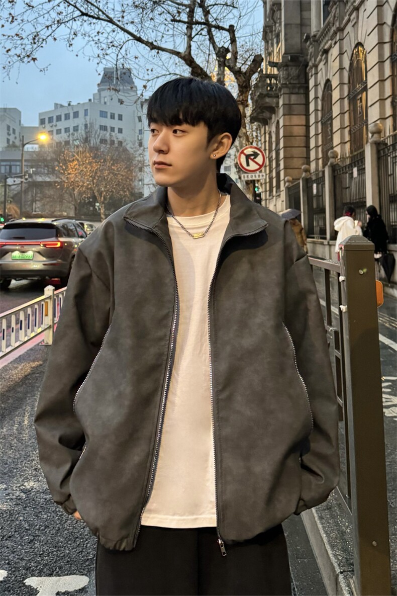 美拉德春季男女外套高街美式hiphop复古拉链夹克服JK08-P85控118,男装夹克,星座218-5