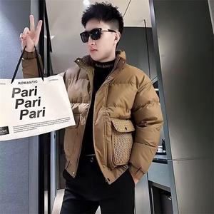 1506-1/MSM6131/P90冬季男立领棉服加厚保暖短款棉袄韩版休闲潮男图片