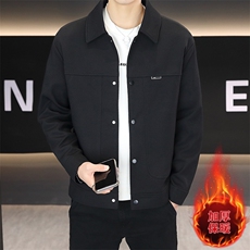 加棉加厚翻领夹克型男商务休闲青年外套男NM7955-P105，男装夹克，星座310B-3